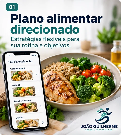 Plano alimentar direcionado: estratégias flexíveis para sua rotina e objetivos.